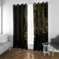 Gold Guam Latte Stone Tribal Tattoo Window Curtain Hafa Adai Six 7 One