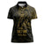 Gold Guam Latte Stone Tribal Tattoo Women Polo Shirt Hafa Adai Six 7 One