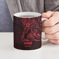 Oxblood Guam Latte Stone Tribal Tattoo Ceramic Mug Hafa Adai Six 7 One - Polynesian Pride