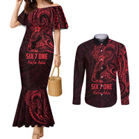 Oxblood Guam Latte Stone Tribal Tattoo Couples Matching Mermaid Dress and Long Sleeve Button Shirt Hafa Adai Six 7 One