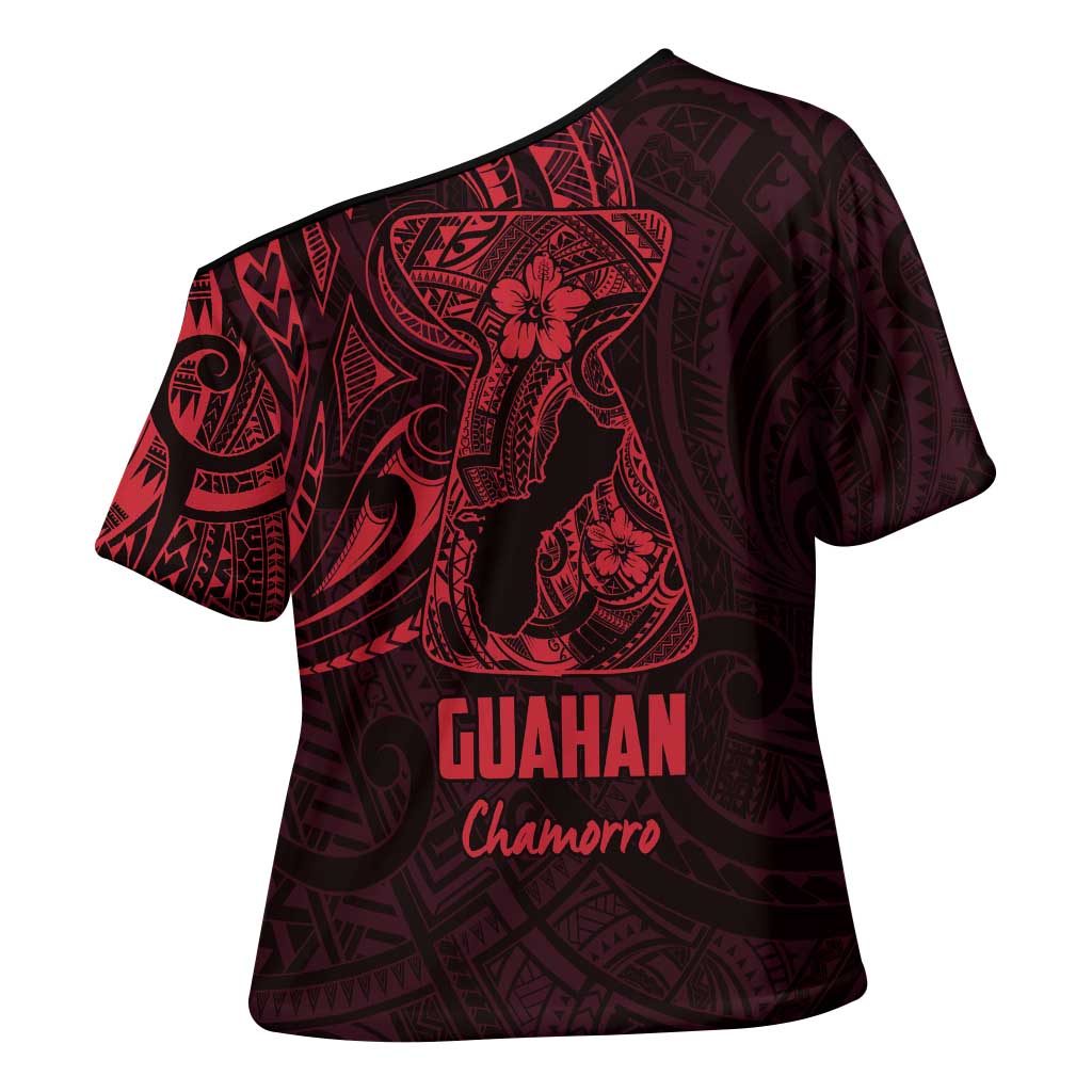 Oxblood Guam Latte Stone Tribal Tattoo Cross Shoulder Shirt Hafa Adai Six 7 One - Polynesian Pride
