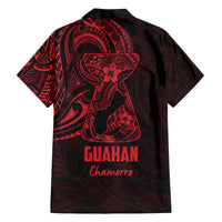 Oxblood Guam Latte Stone Tribal Tattoo Family Matching Off The Shoulder Long Sleeve Dress and Hawaiian Shirt Hafa Adai Six 7 One