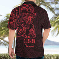 Oxblood Guam Latte Stone Tribal Tattoo Hawaiian Shirt Hafa Adai Six 7 One