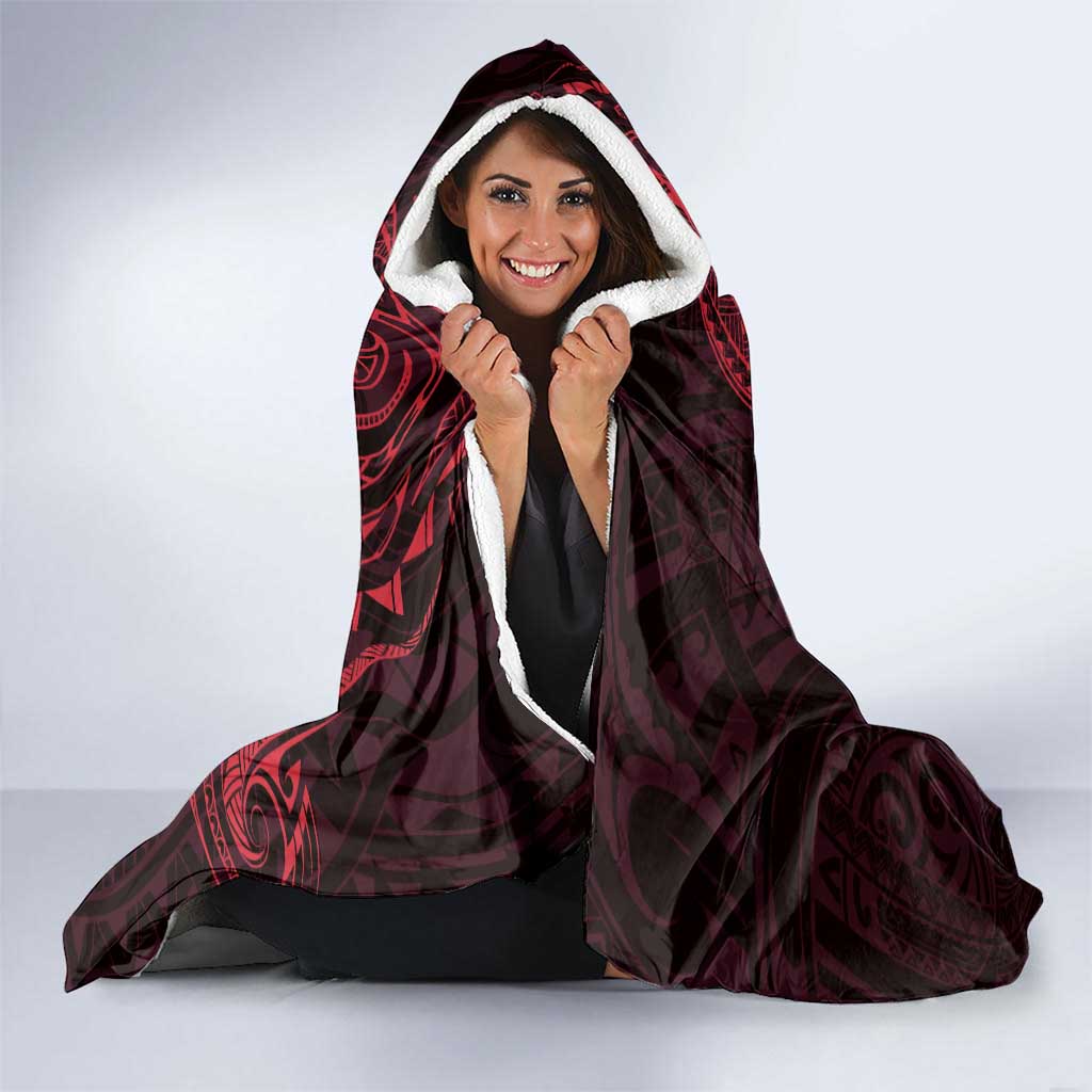 Oxblood Guam Latte Stone Tribal Tattoo Hooded Blanket Hafa Adai Six 7 One