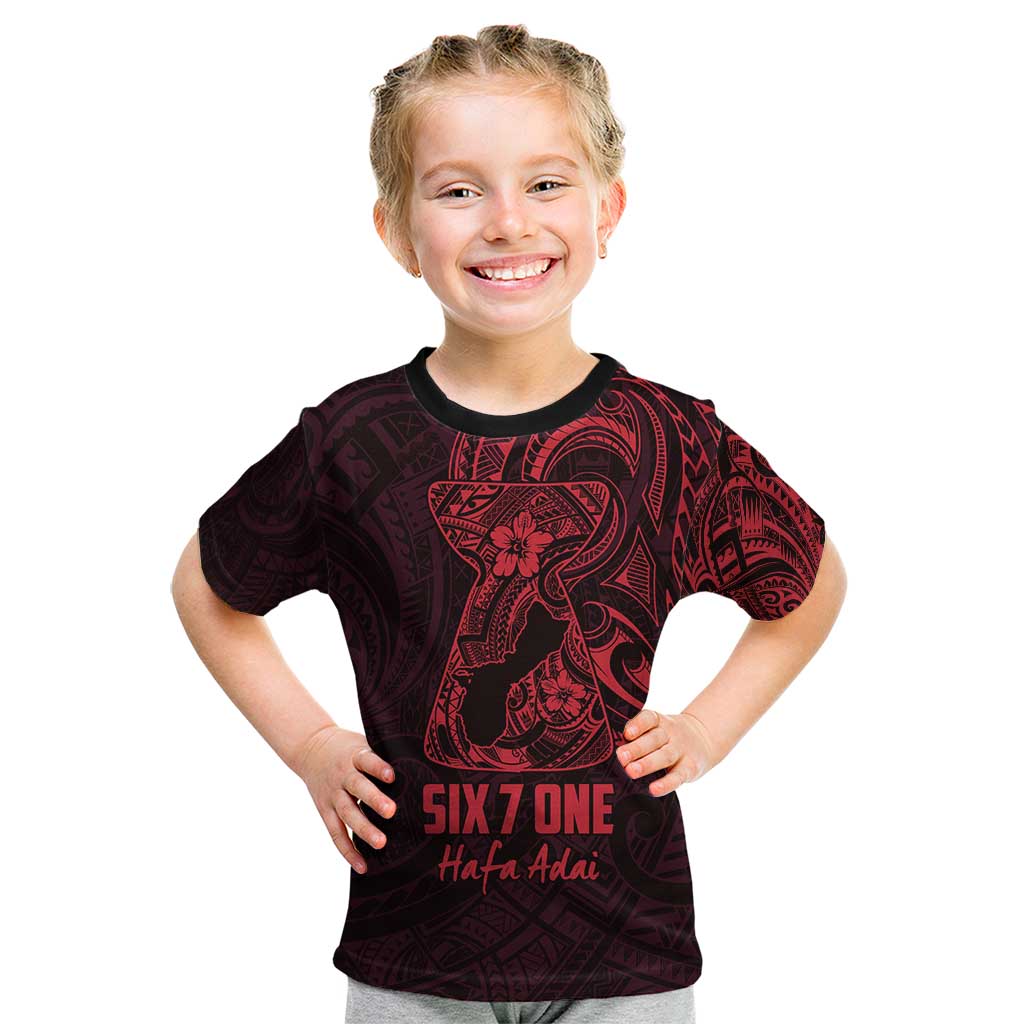 Oxblood Guam Latte Stone Tribal Tattoo Kid T Shirt Hafa Adai Six 7 One