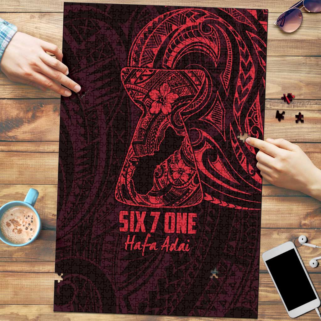 Oxblood Guam Latte Stone Tribal Tattoo Puzzle Hafa Adai Six 7 One - Polynesian Pride
