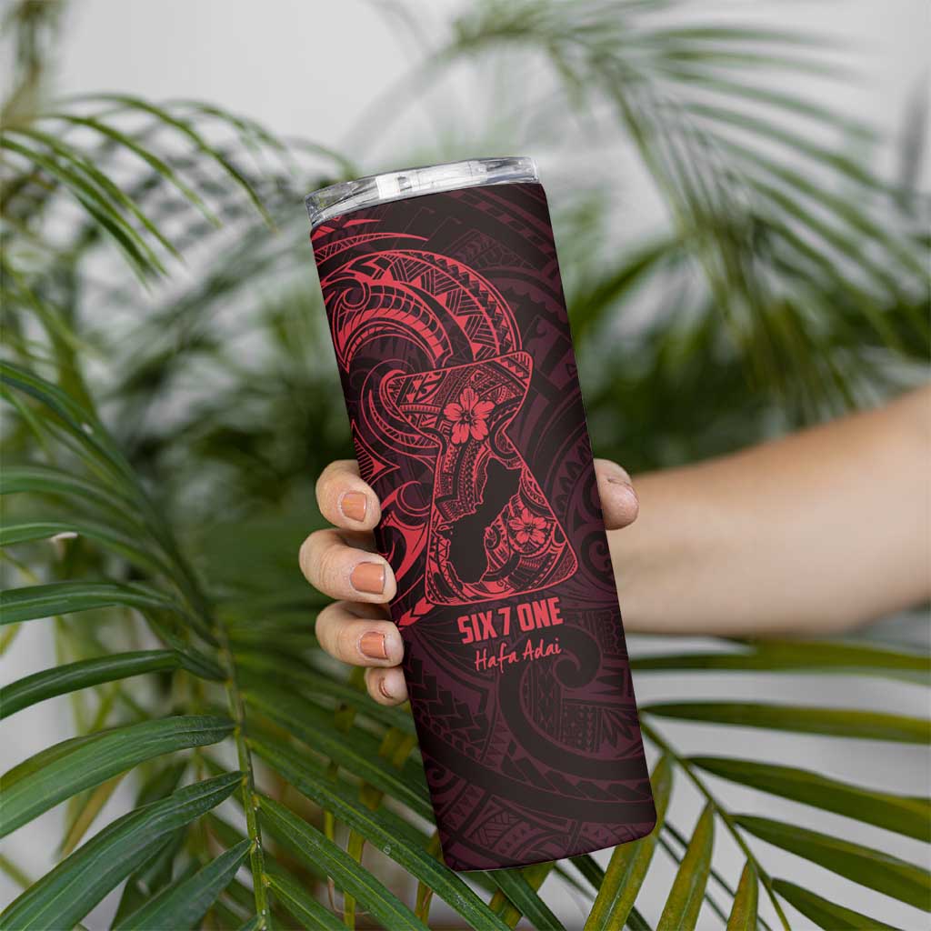 Oxblood Guam Latte Stone Tribal Tattoo Skinny Tumbler Hafa Adai Six 7 One