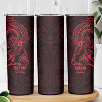 Oxblood Guam Latte Stone Tribal Tattoo Skinny Tumbler Hafa Adai Six 7 One