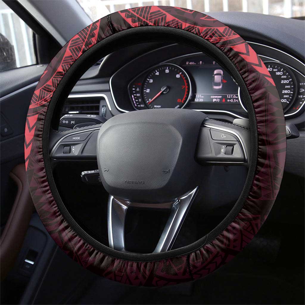 Oxblood Guam Latte Stone Tribal Tattoo Steering Wheel Cover Hafa Adai Six 7 One