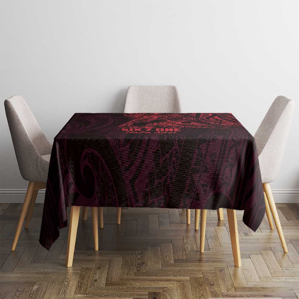 Oxblood Guam Latte Stone Tribal Tattoo Tablecloth Hafa Adai Six 7 One