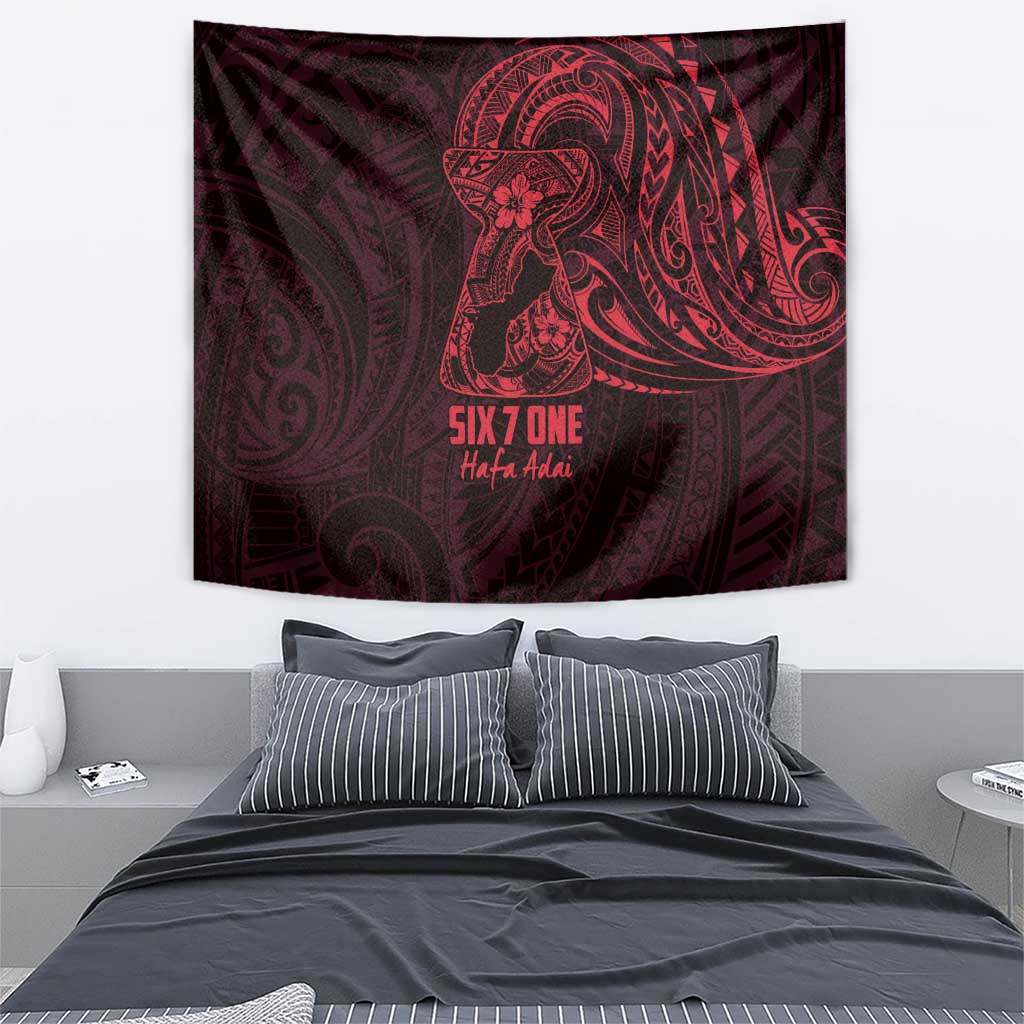 Oxblood Guam Latte Stone Tribal Tattoo Tapestry Hafa Adai Six 7 One