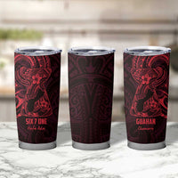 Oxblood Guam Latte Stone Tribal Tattoo Tumbler Cup Hafa Adai Six 7 One LT9 - Polynesian Pride