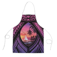 Guam Chamorro Artsy Apron Guahan Sunset Beach - Polynesian Pride