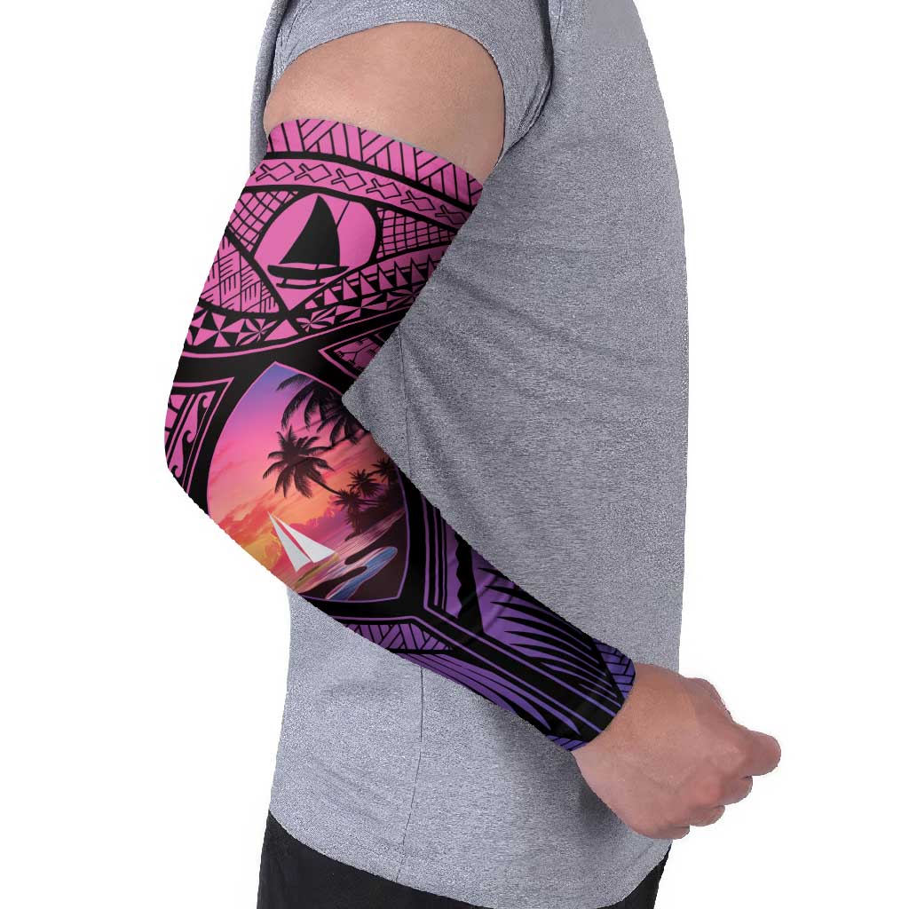Guam Chamorro Artsy Arm Sleeves Guahan Sunset Beach - Polynesian Pride