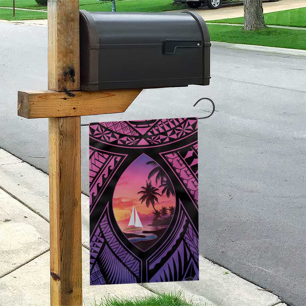Guam Chamorro Artsy Garden Flag Guahan Sunset Beach