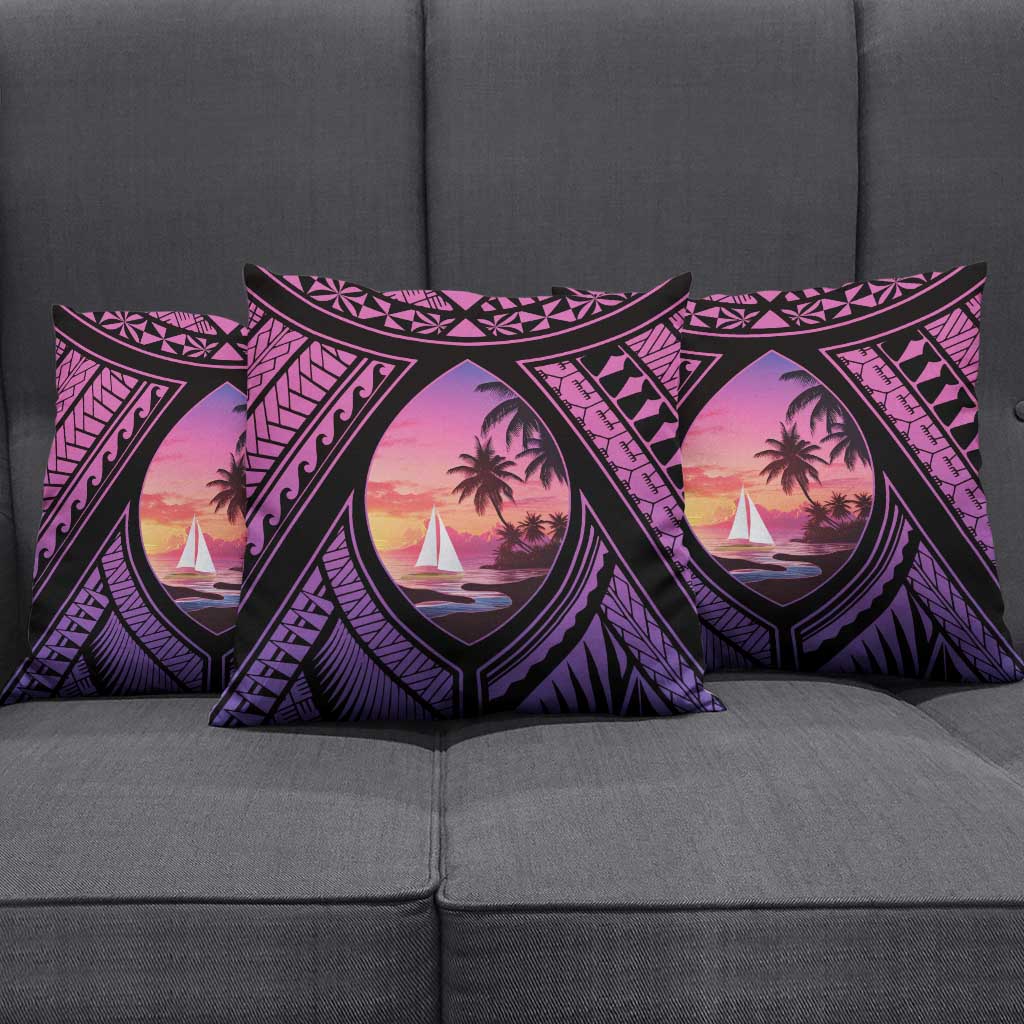 Guam Chamorro Artsy Pillow Cover Guahan Sunset Beach LT9 - Polynesian Pride