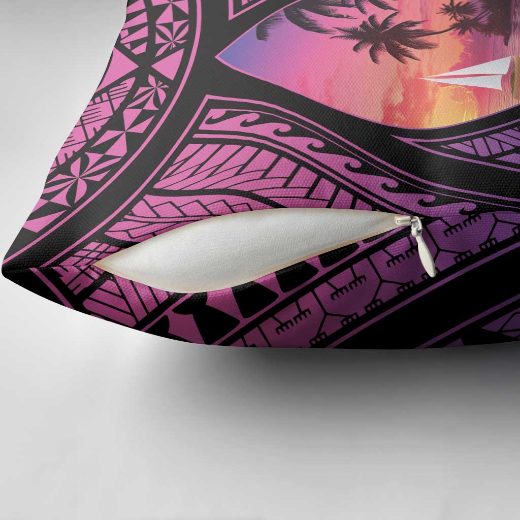 Guam Chamorro Artsy Pillow Cover Guahan Sunset Beach LT9 - Polynesian Pride