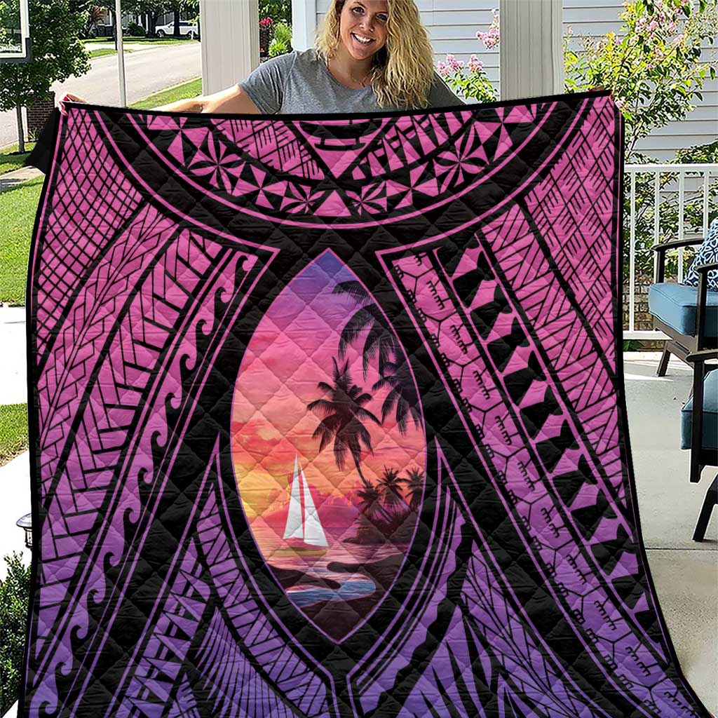 Guam Chamorro Artsy Quilt Guahan Sunset Beach