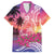 Guam Latte Stone with Map Family Matching Long Sleeve Bodycon Dress and Hawaiian Shirt Bougainvillea Beach Sunset