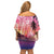 Guam Latte Stone with Map Family Matching Off Shoulder Short Dress and Hawaiian Shirt Bougainvillea Beach Sunset