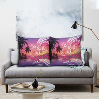 Guam Latte Stone with Map Pillow Cover Bougainvillea Beach Sunset LT9 - Polynesian Pride