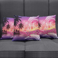 Guam Latte Stone with Map Pillow Cover Bougainvillea Beach Sunset LT9 - Polynesian Pride
