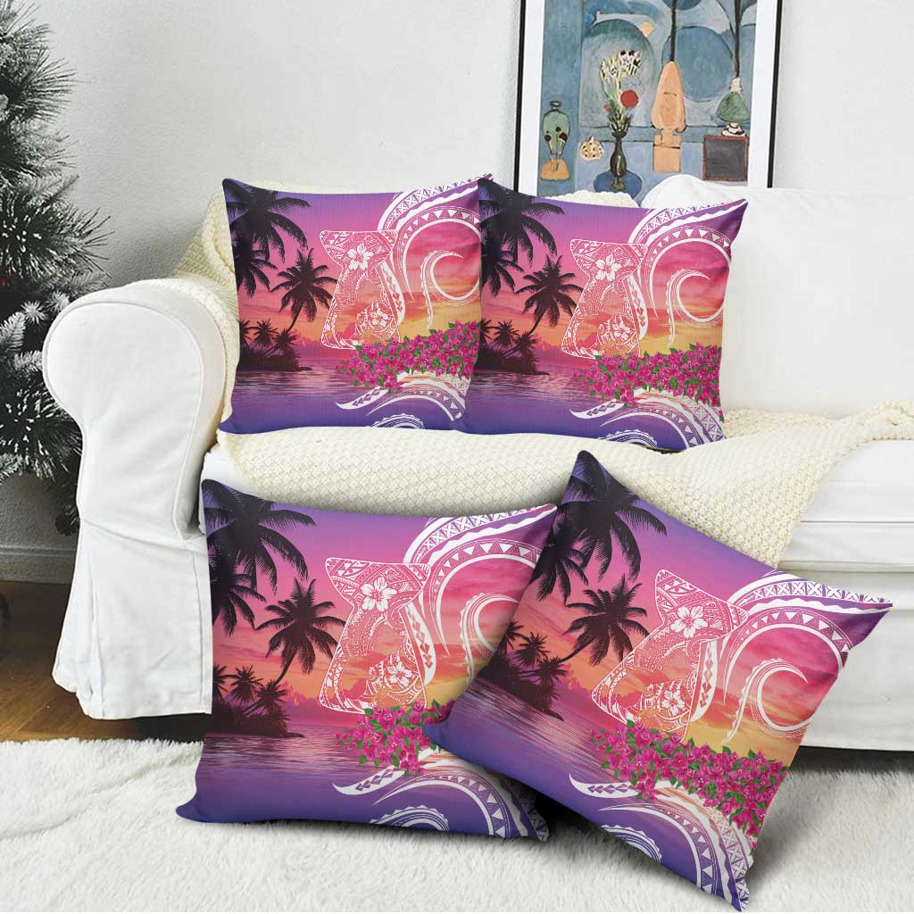Guam Latte Stone with Map Pillow Cover Bougainvillea Beach Sunset LT9 - Polynesian Pride