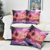 Guam Latte Stone with Map Pillow Cover Bougainvillea Beach Sunset LT9 - Polynesian Pride