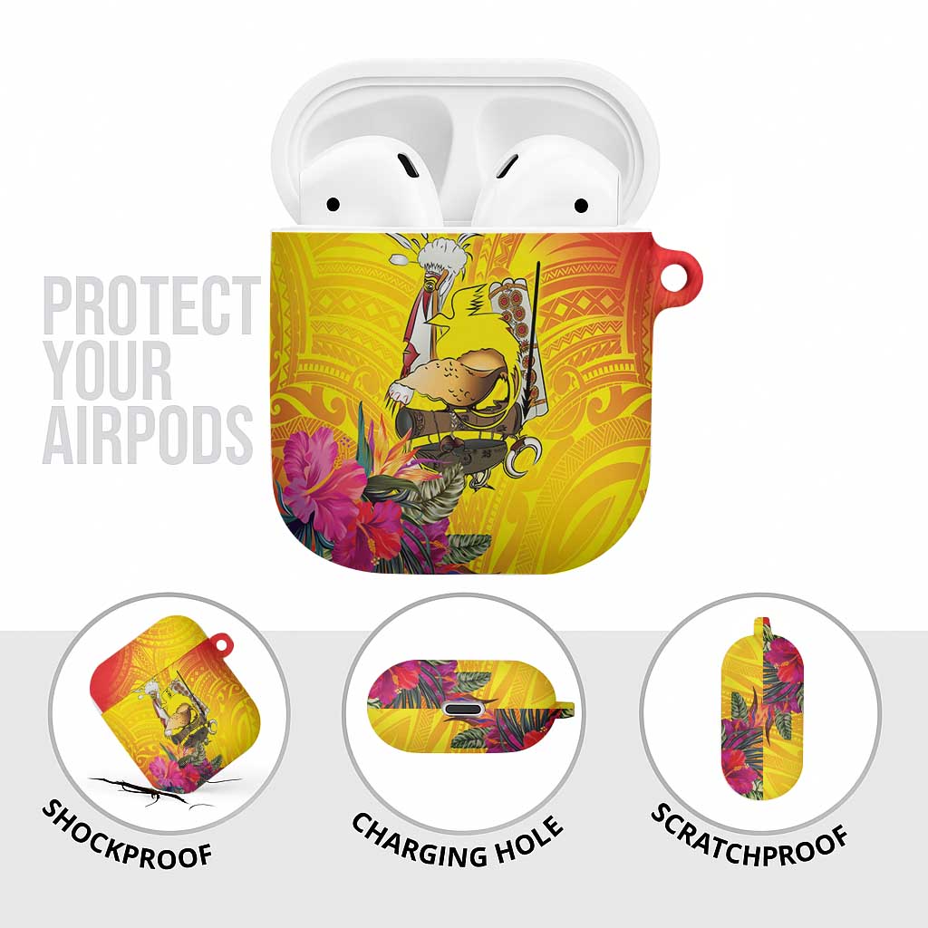 Papua New Guinea Cultural Tropical Flowers AirPods Case - Polynesian Pride