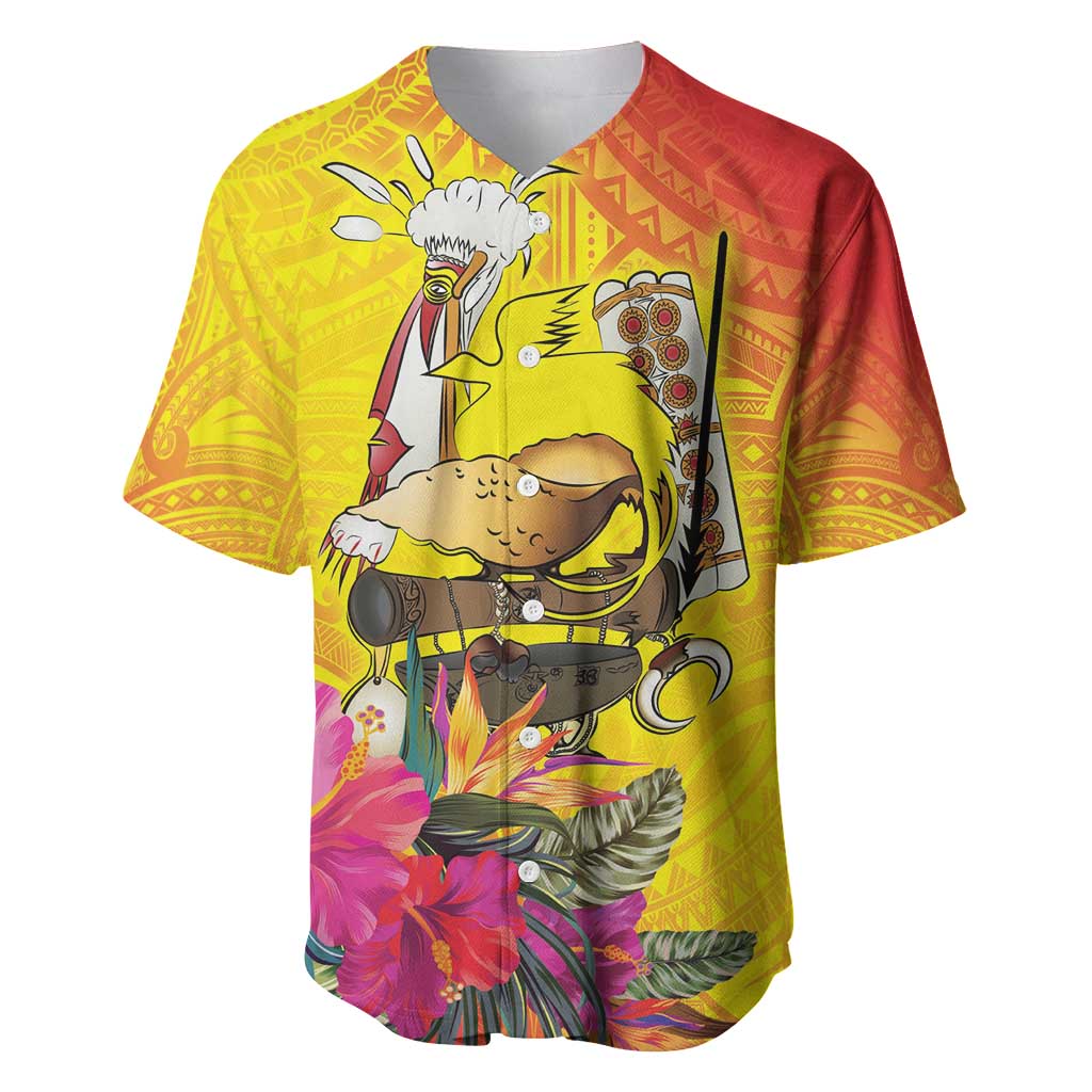 Papua New Guinea Cultural Tropical Flowers Baseball Jersey