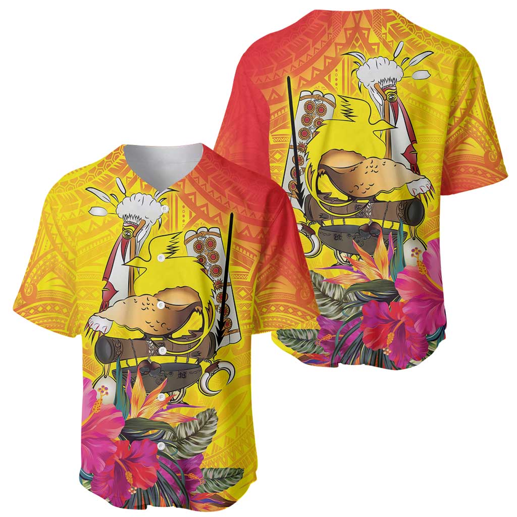 Papua New Guinea Cultural Tropical Flowers Baseball Jersey