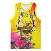 Papua New Guinea Cultural Tropical Flowers Basketball Jersey - Polynesian Pride