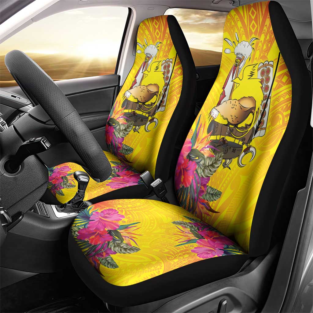 Papua New Guinea Cultural Tropical Flowers Car Seat Cover