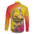 Papua New Guinea Cultural Tropical Flowers Family Matching Off Shoulder Short Dress and Hawaiian Shirt
