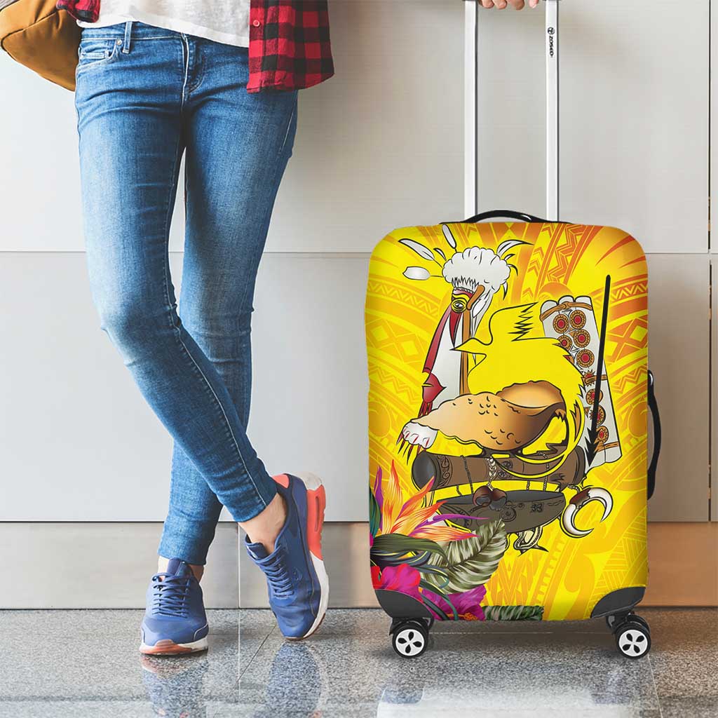 Papua New Guinea Cultural Tropical Flowers Luggage Cover