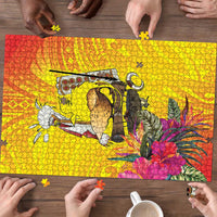 Papua New Guinea Cultural Tropical Flowers Puzzle - Polynesian Pride