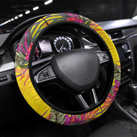 Papua New Guinea Cultural Tropical Flowers Steering Wheel Cover
