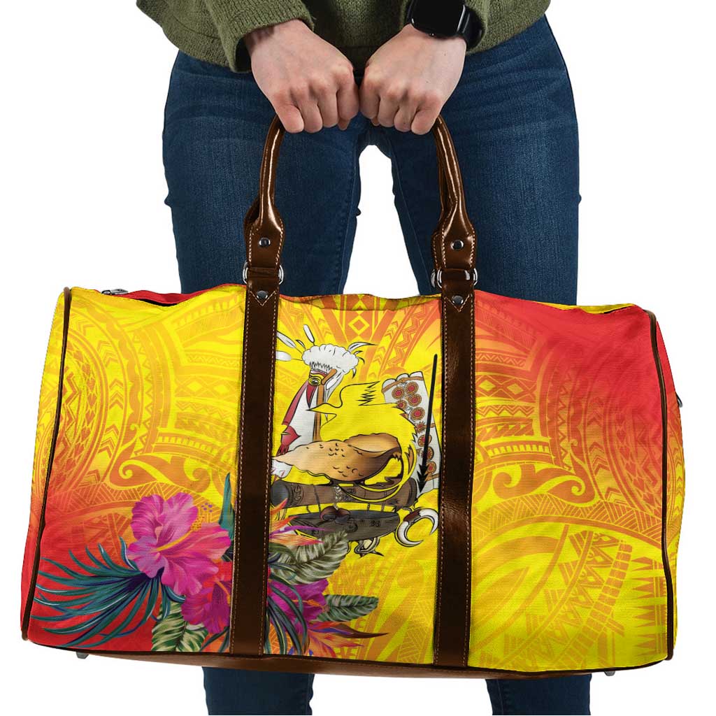 Papua New Guinea Cultural Tropical Flowers Travel Bag - Polynesian Pride