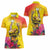 Papua New Guinea Cultural Tropical Flowers Women Polo Shirt