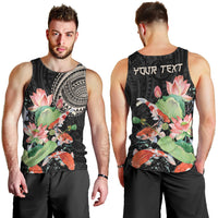 Personalized Japanese Koi Fish Men Tank Top with Polynesian Pattern LT9 - Polynesian Pride