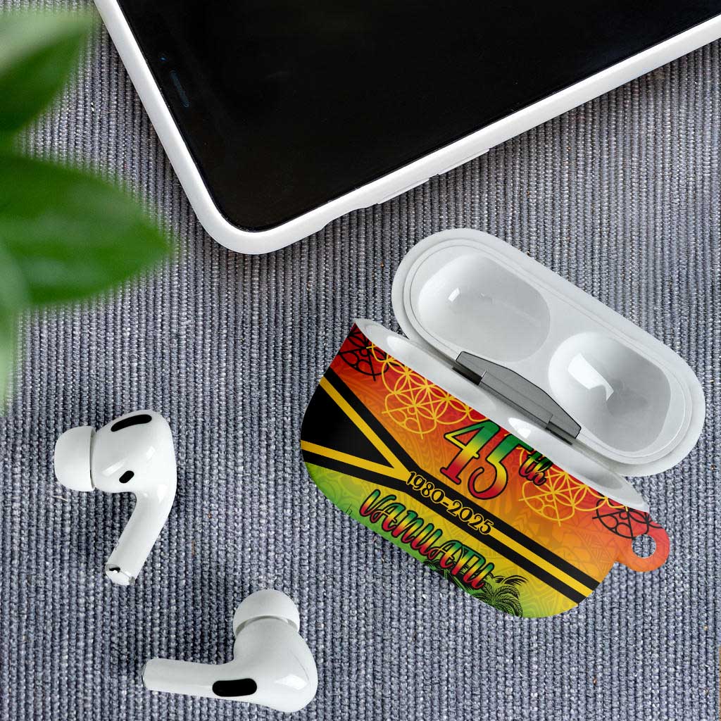 Hapi 45th Indipendens Dei Vanuatu AirPods Case Yumi 1980 with Vanuatuan Beach Landscape - Polynesian Pride