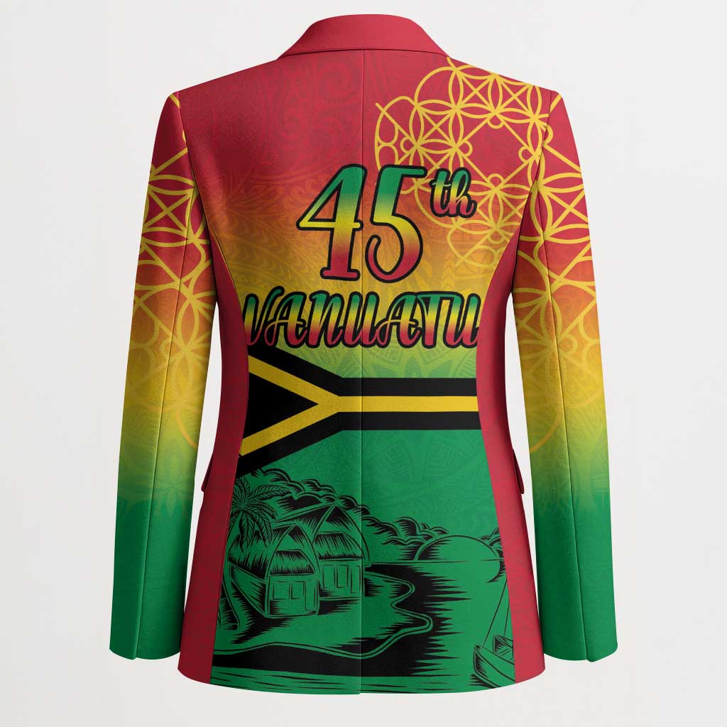 Hapi 45th Indipendens Dei Vanuatu Blazer Yumi 1980 with Vanuatuan Beach Landscape - Polynesian Pride