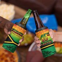 Hapi 45th Indipendens Dei Vanuatu 4 in 1 Can Cooler Tumbler Yumi 1980 with Vanuatuan Beach Landscape