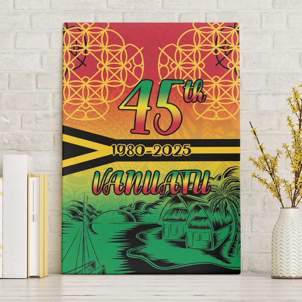Hapi 45th Indipendens Dei Vanuatu Canvas Wall Art Yumi 1980 with Vanuatuan Beach Landscape