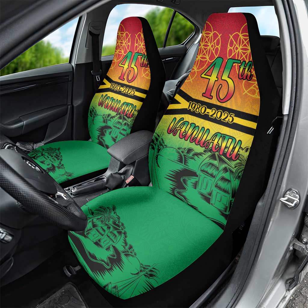 Hapi 45th Indipendens Dei Vanuatu Car Seat Cover Yumi 1980 with Vanuatuan Beach Landscape
