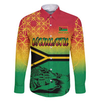 Hapi 45th Indipendens Dei Vanuatu Family Matching Mermaid Dress and Hawaiian Shirt Yumi 1980 with Vanuatuan Beach Landscape