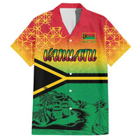 Hapi 45th Indipendens Dei Vanuatu Hawaiian Shirt Yumi 1980 with Vanuatuan Beach Landscape