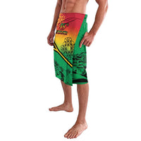 Hapi 45th Indipendens Dei Vanuatu Lavalava Yumi 1980 with Vanuatuan Beach Landscape