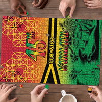 Hapi 45th Indipendens Dei Vanuatu Puzzle Yumi 1980 with Vanuatuan Beach Landscape - Polynesian Pride