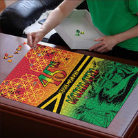 Hapi 45th Indipendens Dei Vanuatu Puzzle Yumi 1980 with Vanuatuan Beach Landscape - Polynesian Pride